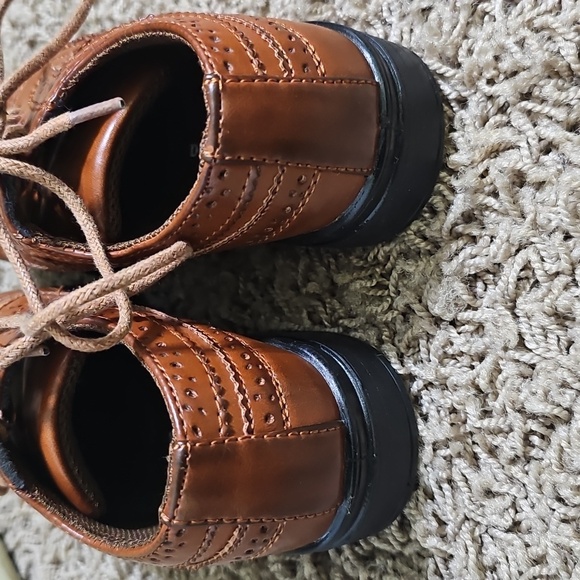 Deer Stags Boy's Brown Ace Wing Tip Oxford Shoes Lace Up - Picture 7 of 8